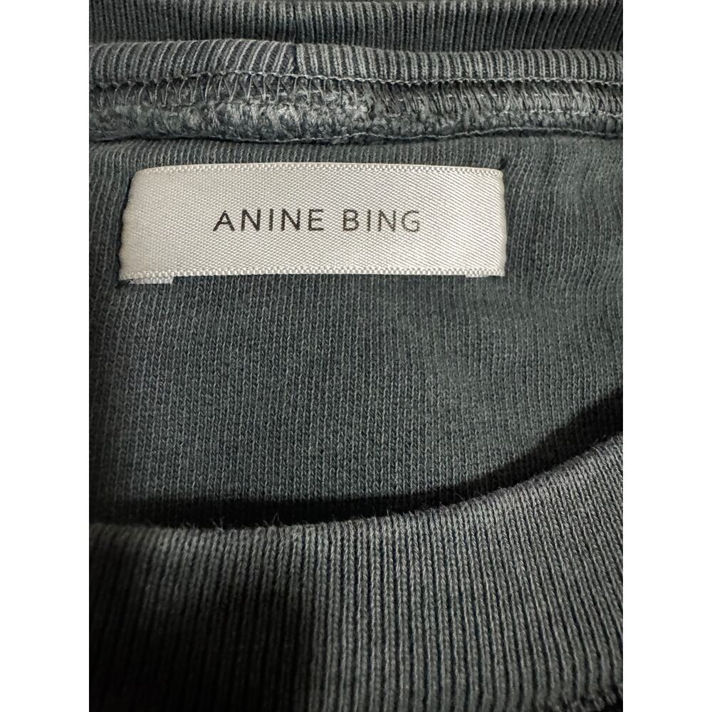 Anine Bing City Love Graphic Crewneck Sweatshirt, Charcoal Grey, Size S - Picture 5 of 7